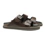 SANDÁLIA MASCULINA CASUAL EM COURO MARROM