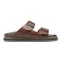 SANDÁLIA MASCULINA CASUAL EM COURO MARROM