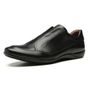 SAPATÊNIS MASCULINO CASUAL EM COURO PRETO COM CONFORTO