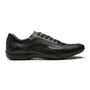 SAPATÊNIS MASCULINO CASUAL EM COURO PRETO COM CONFORTO