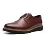 SAPATO DERBY MASCULINO CASUAL EM COURO MARROM