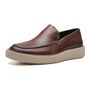 SAPATO MOCASSIM MASCULINO CASUAL EM COURO MARROM