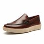 MOCASSIM MASCULINO CASUAL EM COURO MARROM