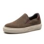 SLIP-ON MASCULINO CASUAL EM COURO MARROM 