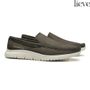 SAPATO MOCASSIM MASCULINO CASUAL EM COURO CINZA