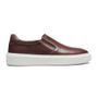 SLIP-ON MASCULINO CASUAL EM COURO MARROM