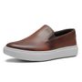 SLIP-ON MASCULINO CASUAL EM COURO MARROM 