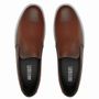 SLIP-ON MASCULINO CASUAL EM COURO MARROM 