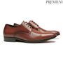 SAPATO DERBY MASCULINO SOCIAL EM COURO MARROM