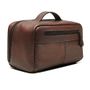 NECESSAIRE MASCULINA EM NYLON E COURO MARROM