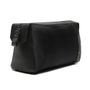 NECESSAIRE MASCULINA EM NYLON E COURO PRETA