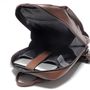 MOCHILA PORTA NOTEBOOK MASCULINA EM COURO MARROM