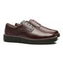 SAPATO DERBY MASCULINO CASUAL EM COURO MARROM