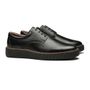 SAPATO DERBY MASCULINO CASUAL EM COURO PRETO