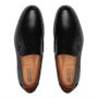 SAPATO MOCASSIM MASCULINO CASUAL EM COURO PRETO LINHA LIEVE