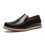 SAPATO MOCASSIM MASCULINO CASUAL EM COURO PRETO LINHA LIEVE