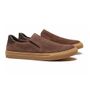 SLIP-ON MASCULINO CASUAL EM COURO MARROM 