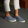 SLIP-ON MASCULINO CASUAL EM COURO AZUL