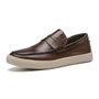 SAPATO LOAFER MASCULINO CASUAL EM COURO MARROM