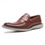 SAPATO MOCASSIM MASCULINO CASUAL EM COURO MARROM