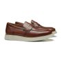 SAPATO LOAFER MASCULINO CASUAL EM COURO MARROM