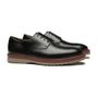 SAPATO DERBY MASCULINO CASUAL EM COURO PRETO