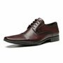 SAPATO DERBY MASCULINO SOCIAL EM COURO MARROM