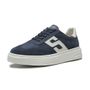 TÊNIS MASCULINO CASUAL EM COURO AZUL COM CONFORTO