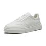 TÊNIS MASCULINO CASUAL EM COURO BRANCO COM CONFORTO 