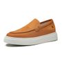 SAPATO MOCASSIM MASCULINO CASUAL EM COURO AMARELO COM CONFORTO