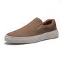 SLIP-ON MASCULINO CASUAL EM COURO MARROM