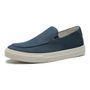 SAPATO MOCASSIM MASCULINO CASUAL EM COURO AZUL COM CONFORTO