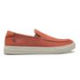 SAPATO MOCASSIM MASCULINO CASUAL EM COURO LARANJA COM CONFORTO