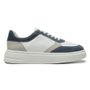 TÊNIS MASCULINO CASUAL EM COURO AZUL COM CONFORTO