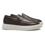 SAPATO LOAFER MASCULINO CASUAL EM COURO MARROM COM CONFORTO