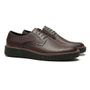 SAPATO DERBY MASCULINO CASUAL EM COURO MARROM