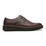 SAPATO DERBY MASCULINO CASUAL EM COURO MARROM