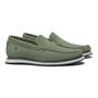 SAPATO MOCASSIM MASCULINO CASUAL EM COURO VERDE COM CONFORTO