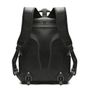 MOCHILA PORTA NOTEBOOK MASCULINA EM COURO COM RODINHAS PRETO