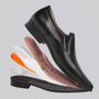 SAPATO MOCASSIM MASCULINO SOCIAL EM COURO PRETO COM CONFORTO