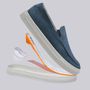 SAPATO MOCASSIM MASCULINO CASUAL EM COURO AZUL COM CONFORTO