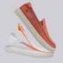 SAPATO MOCASSIM MASCULINO CASUAL EM COURO LARANJA COM CONFORTO