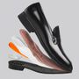 SAPATO LOAFER MASCULINO SOCIAL EM COURO PRETO COM CONFORTO