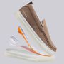  SAPATO MOCASSIM MASCULINO CASUAL EM COURO MARROM COM CONFORTO