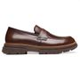 SAPATO LOAFER MASCULINO CASUAL EM COURO MARROM 