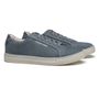 TÊNIS MASCULINO CASUAL EM COURO AZUL COM CONFORTO