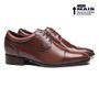 SAPATO DERBY MASCULINO SOCIAL EM COURO MARROM