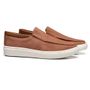 SLIP-ON MASCULINO CASUAL EM COURO MARROM