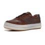 TÊNIS MASCULINO CASUAL EM COURO MARROM 
