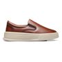 SLIP-ON MASCULINO CASUAL EM COURO MARROM